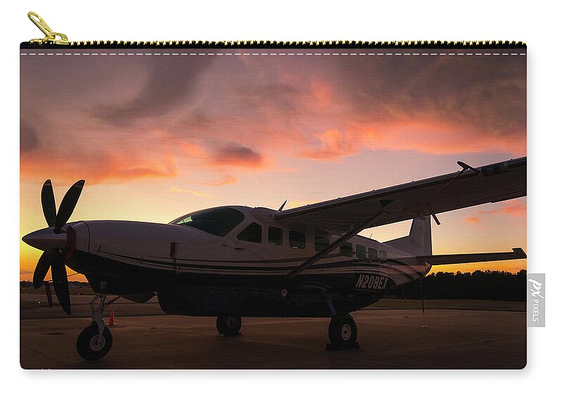 2017-10-04 Zip Pouch featuring the photograph Caravan on the Ramp in the Sunset by Phil And Karen Rispin