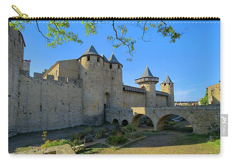 France Zip Pouch featuring the photograph Carcassonne by Alan Toepfer