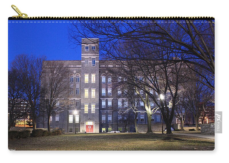 Cardinal Zip Pouch featuring the photograph Cardinal Gibbons School - Dedicated to Academic Excellence by Ronald Reid
