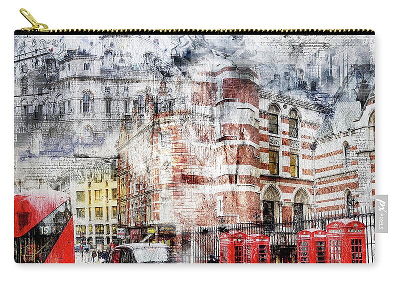 Londonart Carry-all Pouch featuring the digital art Carey Street by Nicky Jameson