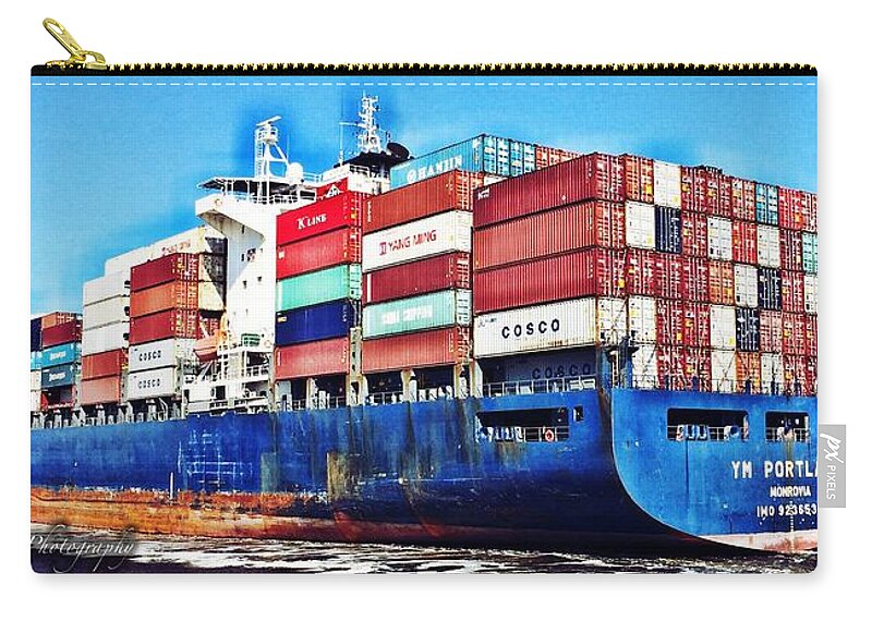  Zip Pouch featuring the photograph Cargo by Elizabeth Harllee