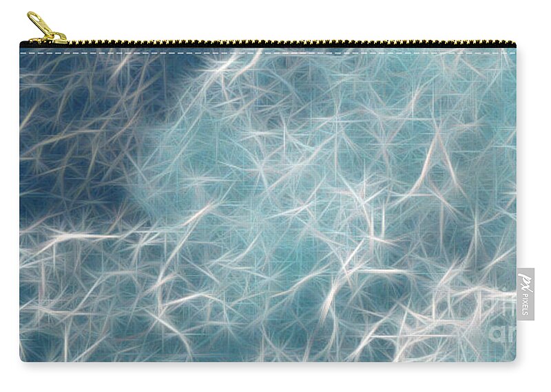 Abstract Zip Pouch featuring the photograph Caribbean Sea VII by Jason Freedman