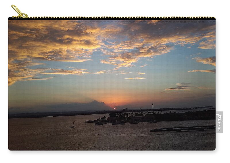 St Thomas Zip Pouch featuring the photograph Caribbean Sunset by Joe D Dry