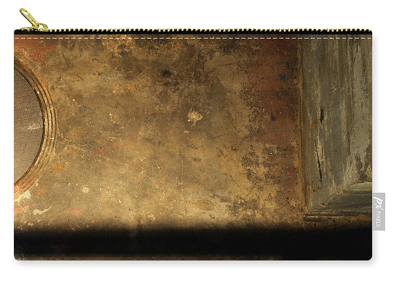 Manhole Zip Pouch featuring the photograph Carlton 13 - abstract from the bridge by Tim Nyberg
