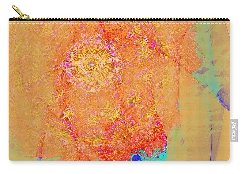 Festival Zip Pouch featuring the digital art Carnival Abstract 5 by Mary Machare