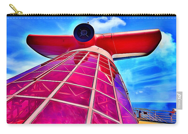 Carnival Pride Zip Pouch featuring the digital art Carnival Pride Stack by Stephen Younts
