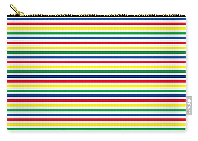 Carnival Stripes Zip Pouch featuring the digital art Carnival Stripes by Leah McPhail