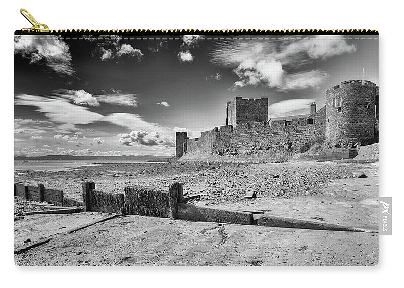 Carrickfergus Zip Pouch featuring the photograph Carrickfergus Castle 3 by Nigel R Bell