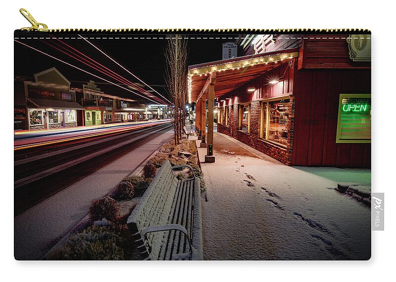 Night Zip Pouch featuring the photograph Cascade Avenue by Cat Connor