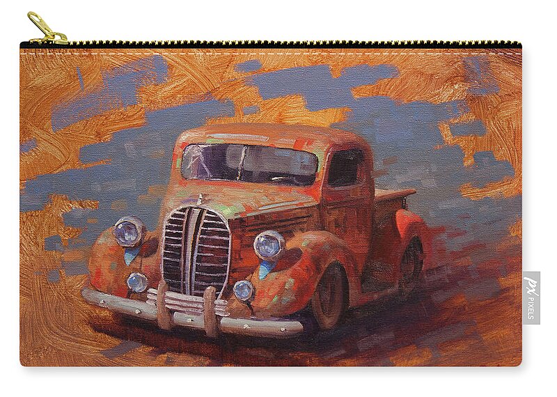 Old Trucks Zip Pouch featuring the painting Cascading Color by Cody DeLong