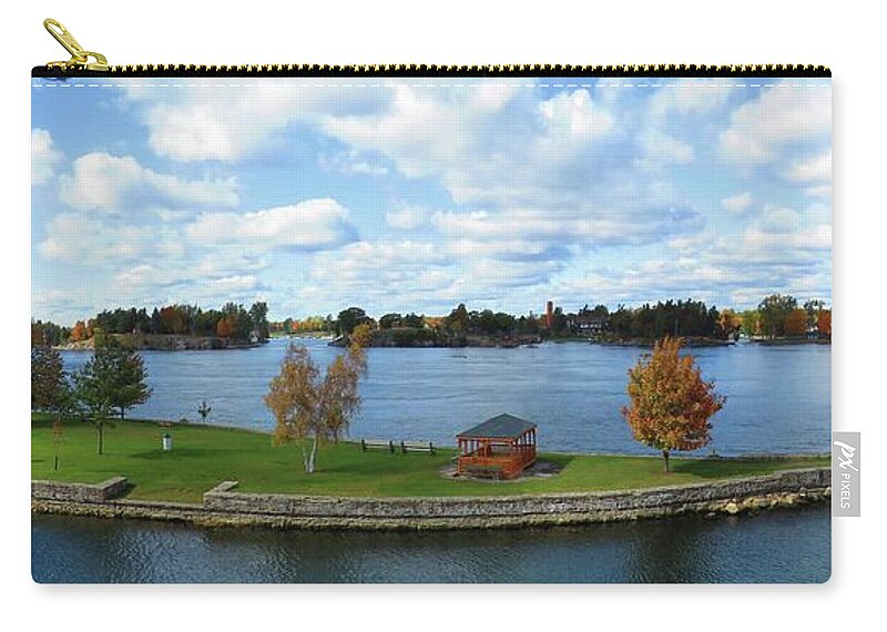  Zip Pouch featuring the photograph Casino Island by Dennis McCarthy