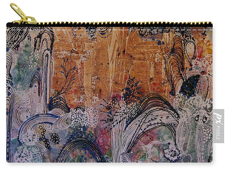 Castle Zip Pouch featuring the painting Castle by Sima Amid Wewetzer