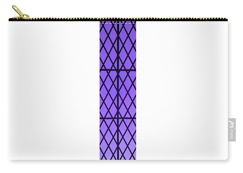 Window Zip Pouch featuring the photograph Castle Window Purple by Aimee L Maher ALM GALLERY