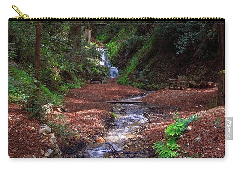 Castro Canyon Zip Pouch featuring the photograph Castro Canyon in Big Sur by Charlene Mitchell