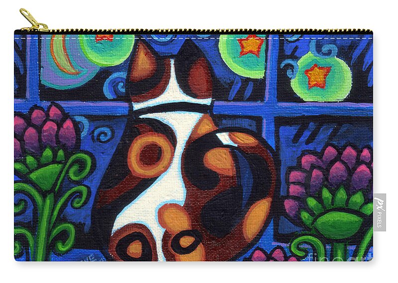 Cat Zip Pouch featuring the painting Cat At Window by Genevieve Esson