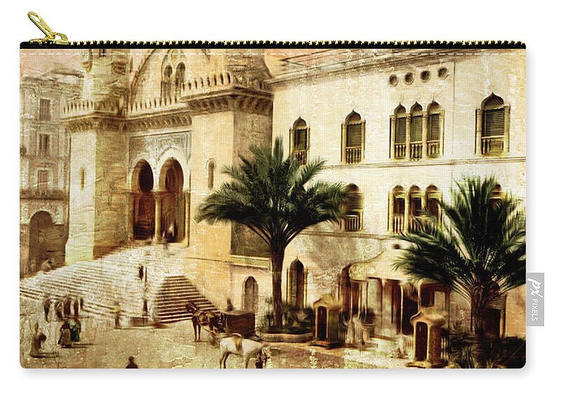 Cathedral Zip Pouch featuring the photograph Cathedral in Algiers by Carlos Diaz
