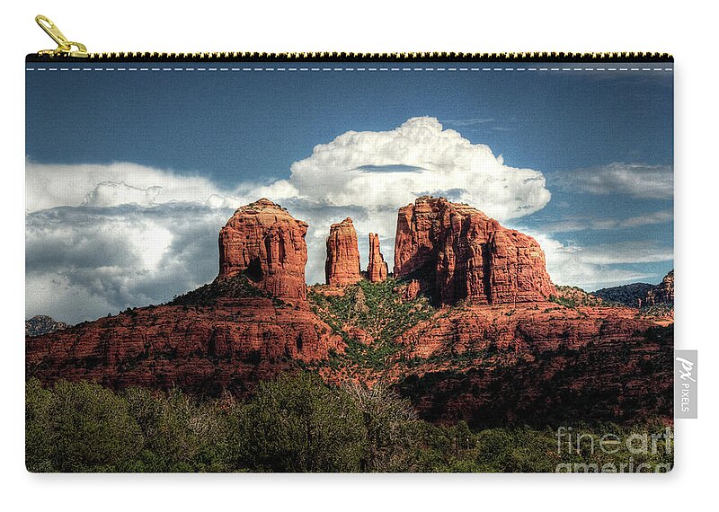 Arizona Zip Pouch featuring the photograph Cathedral Rock - Sedona by Saija Lehtonen