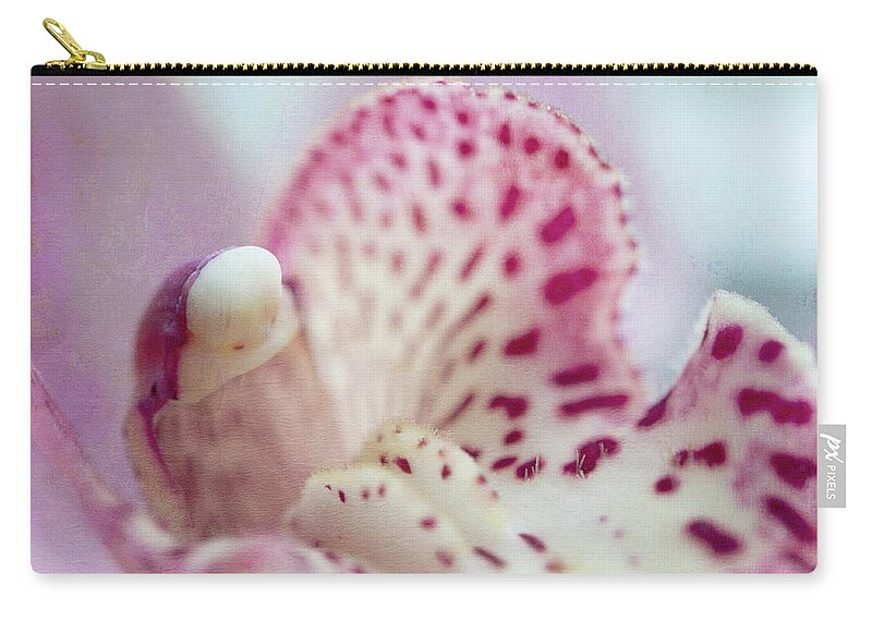 Jenny Rainbow Fine Art Photography Zip Pouch featuring the photograph Cattleya Orchid Abstract 1 by Jenny Rainbow