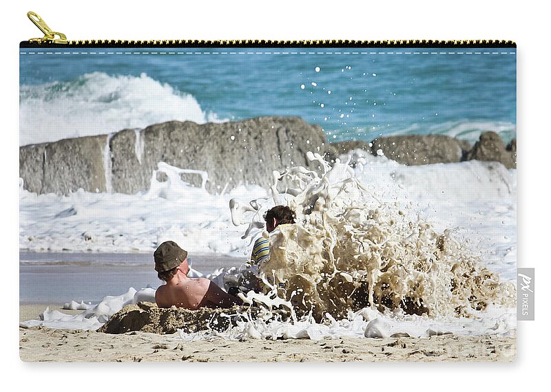 Cornwall Zip Pouch featuring the photograph Caught From Behind by Terri Waters