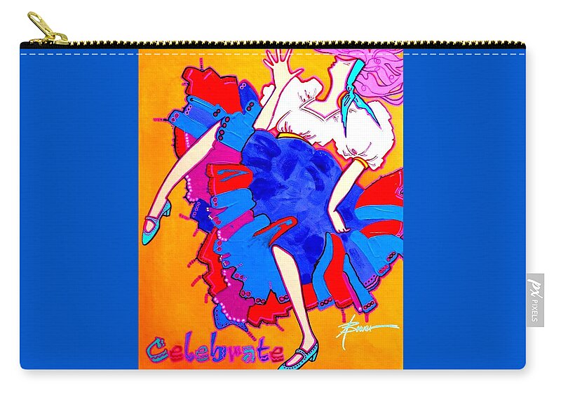 Celebration Carry-all Pouch featuring the painting Celebrate by Adele Bower