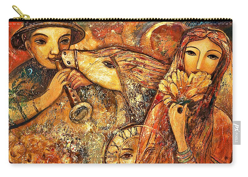 Celebration Carry-all Pouch featuring the painting Celebration VI by Shijun Munns