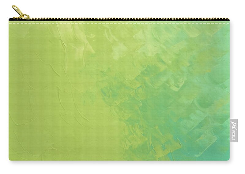 Blue Zip Pouch featuring the painting Celery Ice by Linda Bailey