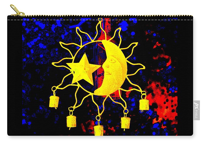 Sun Zip Pouch featuring the photograph Celestial Celebration by Larry Beat