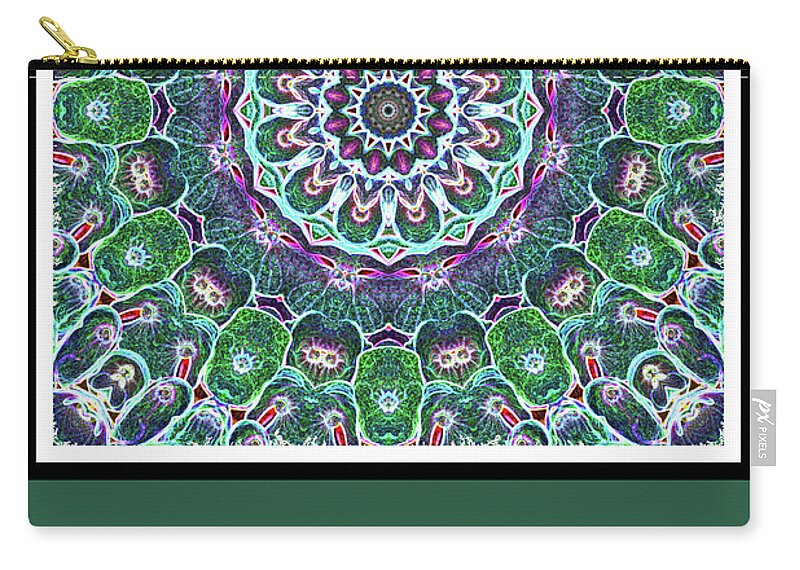 Photograph Zip Pouch featuring the digital art Cellular - Birthday Wishes Card by Wendy Wilton