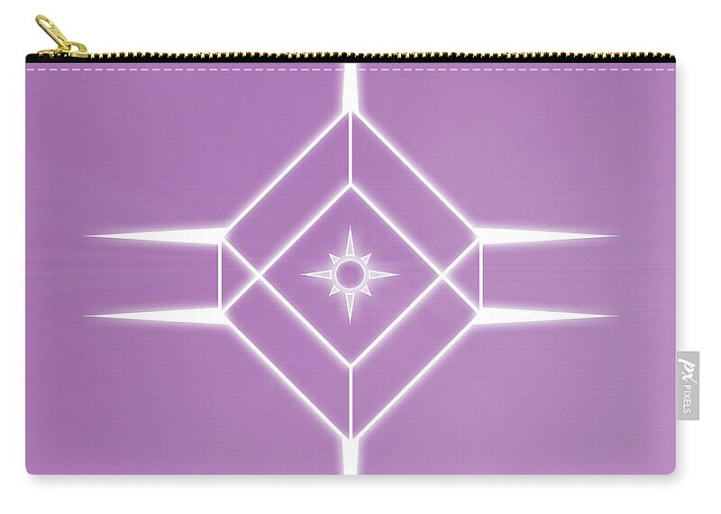 Abstract Zip Pouch featuring the digital art Center of the Universe by Sallie Keys