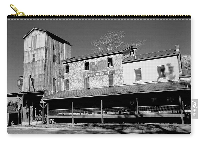  Zip Pouch featuring the photograph Central Roller Mill 2 by Rodney Lee Williams