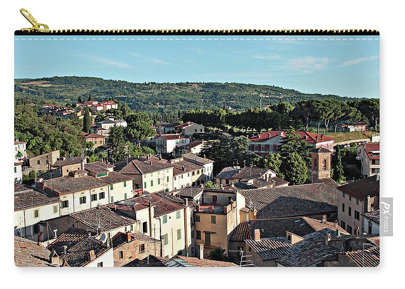 Tuscany Zip Pouch featuring the photograph Cetona in the morning by Jacci Freimond Rudling