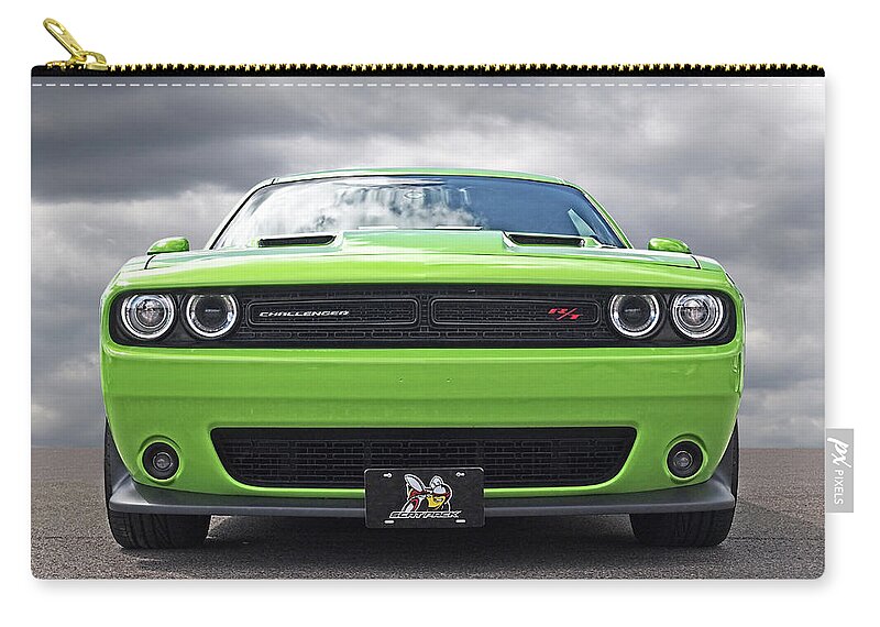 Dodge Zip Pouch featuring the photograph Challenger Scat Pack by Gill Billington