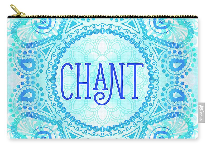 Chant Zip Pouch featuring the digital art Chant by Tammy Wetzel