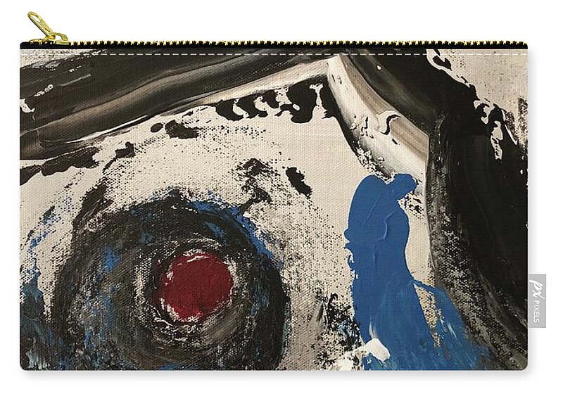 Chaos Zip Pouch featuring the painting Chaos by Victoria Lakes