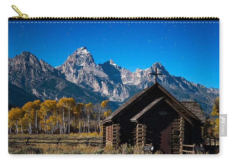 Tetons Carry-all Pouch featuring the photograph Chapel of Transfiguration by Darren White