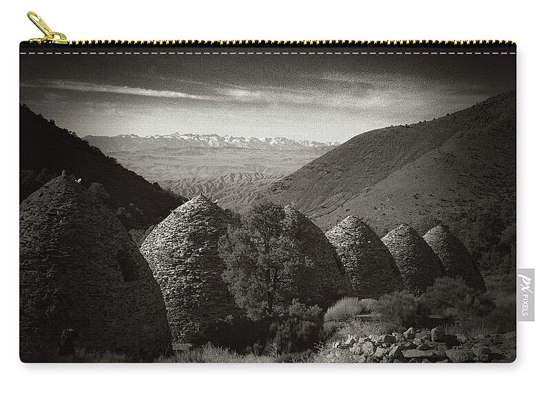 Wildrose Zip Pouch featuring the photograph Charcoal Kilns by Hugh Smith