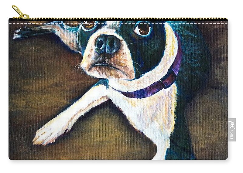 Pet Zip Pouch featuring the painting Charles by AnnaJo Vahle