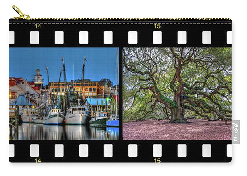 Film Strip Zip Pouch featuring the photograph Charleston Film Strip by Dale Powell