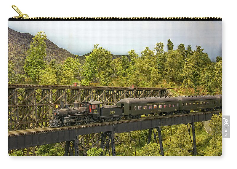 159 Zip Pouch featuring the photograph Charlotte Harbor and Northern Railroad by John Black