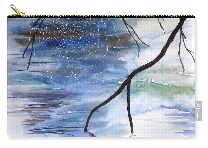 Water Carry-all Pouch featuring the painting Charlotte's Web by Diane Kirk