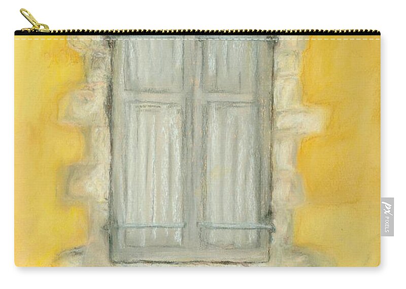 Shutters Zip Pouch featuring the pastel Chartres by Christine Jepsen