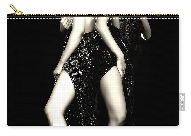 Clay Zip Pouch featuring the photograph Chasity and Sarah Classic by Clayton Bruster