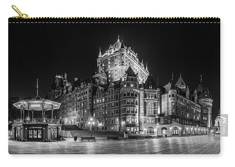 19th Century Zip Pouch featuring the photograph Chateau Frontenac by Chris Bordeleau