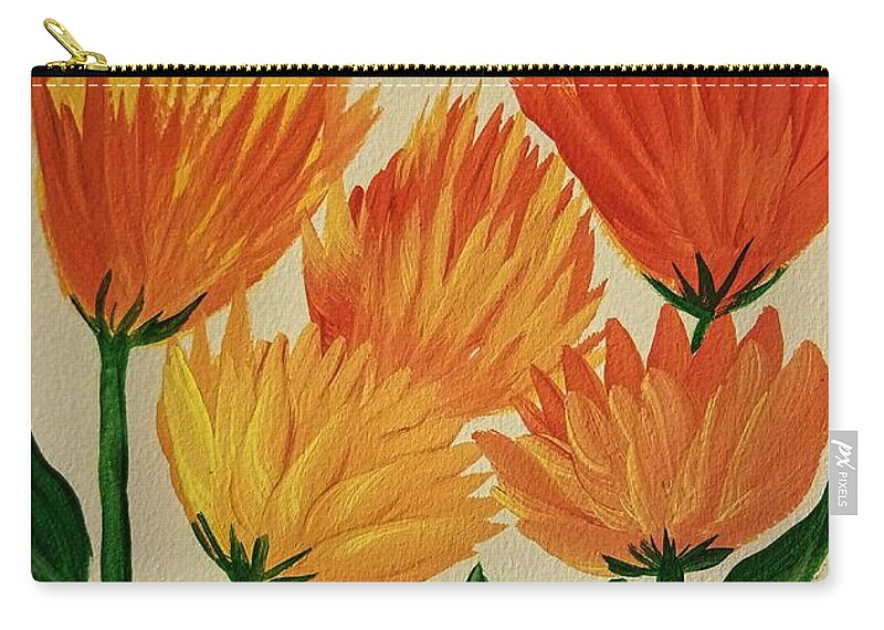 Cheer Zip Pouch featuring the painting Cheer by Maria Urso