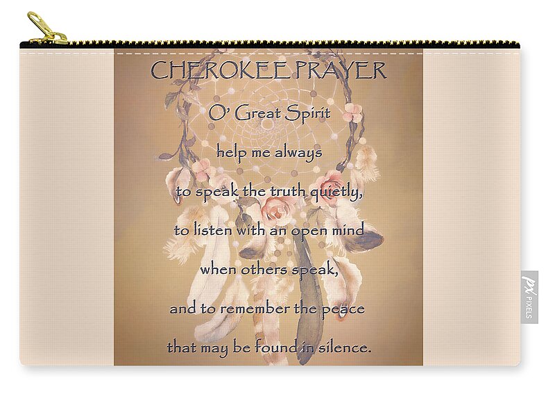 Cherokee Prayer Carry-all Pouch featuring the digital art Cherokee Prayer by HH Photography of Florida