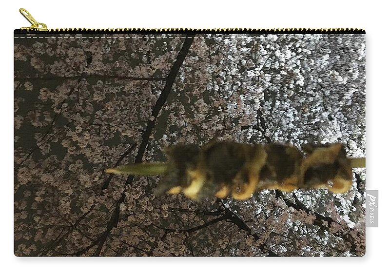Japan Zip Pouch featuring the photograph Cherry Blossom And Yakitori by Kasumi Taniyama