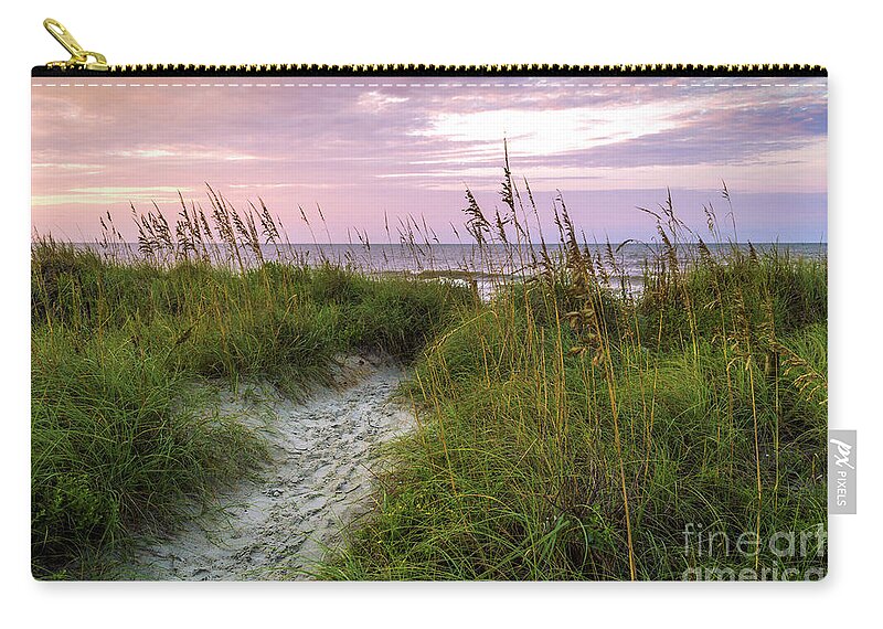Beach Zip Pouch featuring the photograph Cherry Grove Beach Scene by David Smith