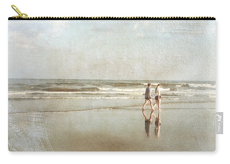 Photography Zip Pouch featuring the photograph Cherry Grove Beach Walk by Melissa D Johnston