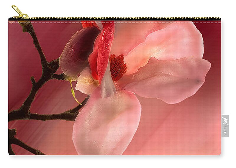  Zip Pouch featuring the photograph Cherry Magnolias by Gary Warnimont