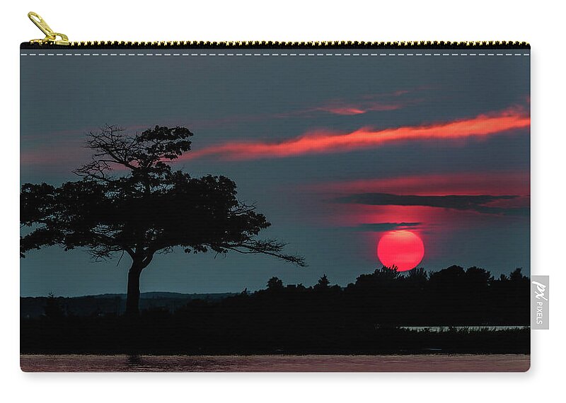 Higgins Lake Carry-all Pouch featuring the photograph Cherry Red by Joe Holley